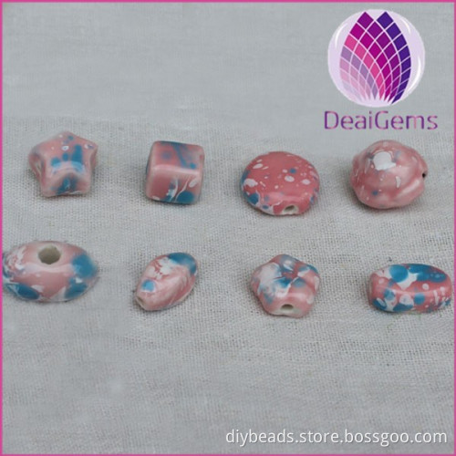 Special-shaped ceramic beads porcelain beads